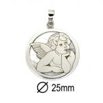 Medalla Ángel plata y nácar