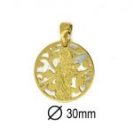 Medalla Virgen del Carmen 30 mm Dorada