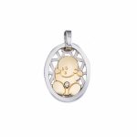 Colgante Madre Oro 18 k y Plata de 925 milésimas