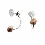 Pendientes Combinables Plata y Oro Rosa