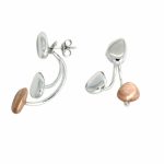 Pendientes Combinables Plata y Oro Rosa