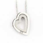 Colgante Doble Corazón Diamante Finor