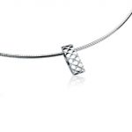 Colgante Geométrico Plata y Brillantes Zinzi