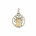 Medalla Oro 18k, Plata y Brillante