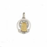 Medalla Oro 18k, Plata y Brillante