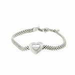 Pulsera Corazón Plata Finor