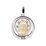 Medalla Oro 18k, Plata y Brillante