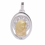 Medalla Oro 18k, Plata y Brillante