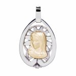 Medalla Oro 18k, Plata y Brillante