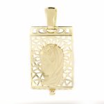 Medalla oro bicolor y diamante