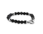 Pulsera Zinzi cuentas y perlas negras