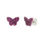 Pendientes mariposa rosa