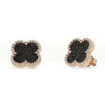 Pendientes trebol bicolor