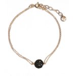 Pulsera circulo negro mini