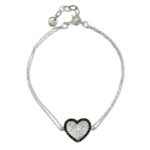 Pulsera corazón b/n
