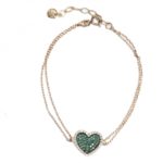 Pulsera corazón verde