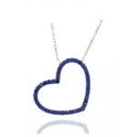 Gargantilla corazón azul