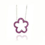 Gargantilla flor rosa