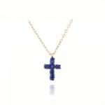 Gargantilla cruz azul mini