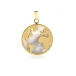 Colgante mundo plata y nácar
