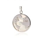 Colgante mundo plata y nácar
