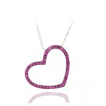 Gargantilla corazón rosa