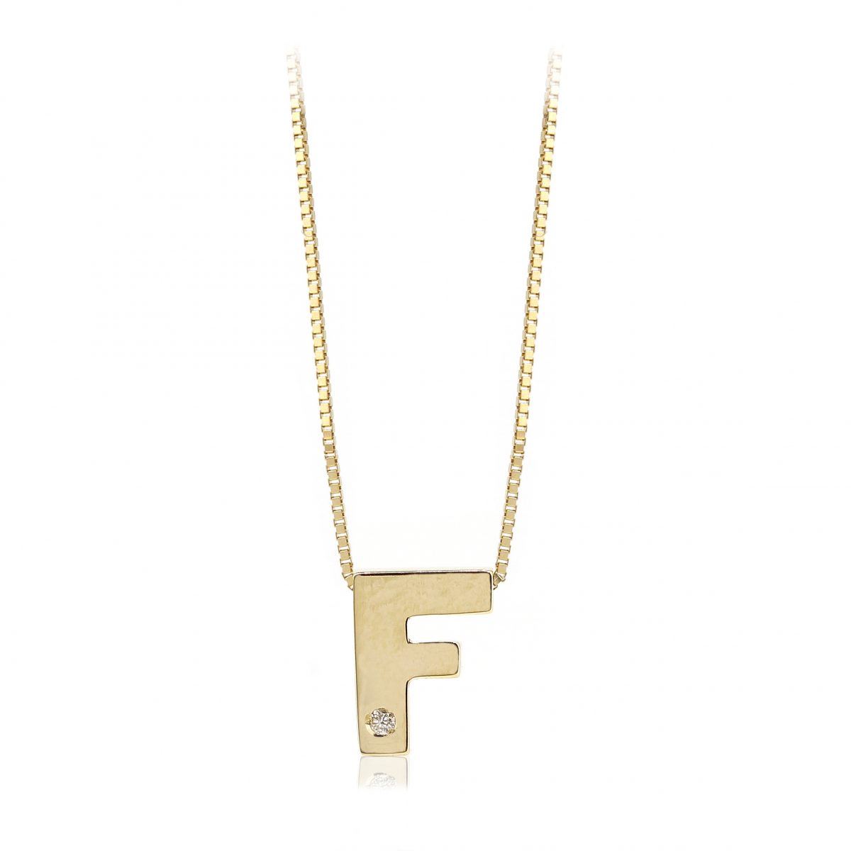 FOD709AC F Colgante Inicial Oro y Brillante Finor - Imagen 5