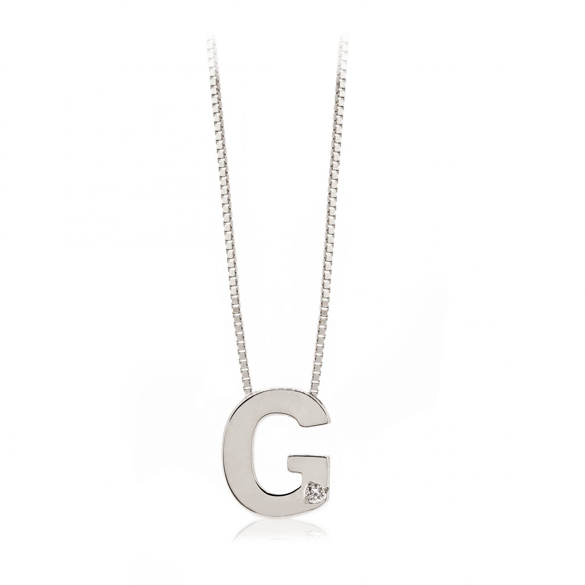 FOD709BC G Colgante Inicial Oro Blanco y Brillante - Imagen 7