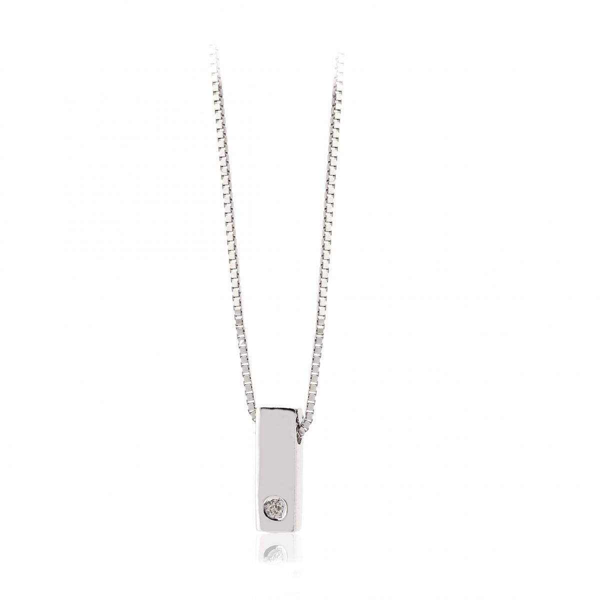 FOD709BC I Colgante Inicial Oro Blanco y Brillante - Imagen 8