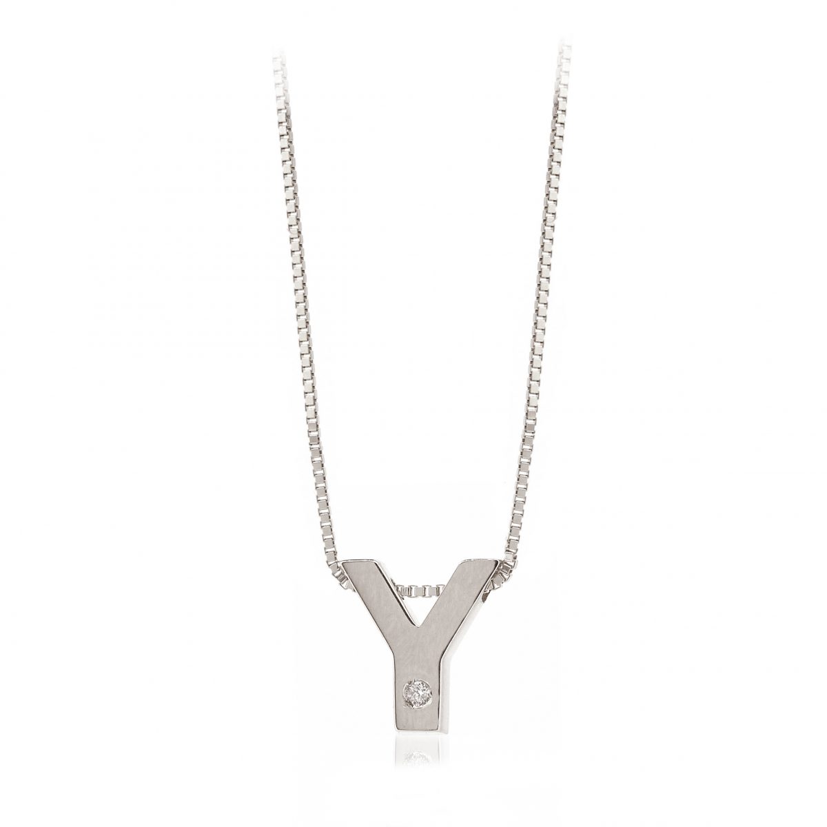 FOD709BC Y Colgante Inicial Oro Blanco y Brillante - Imagen 19