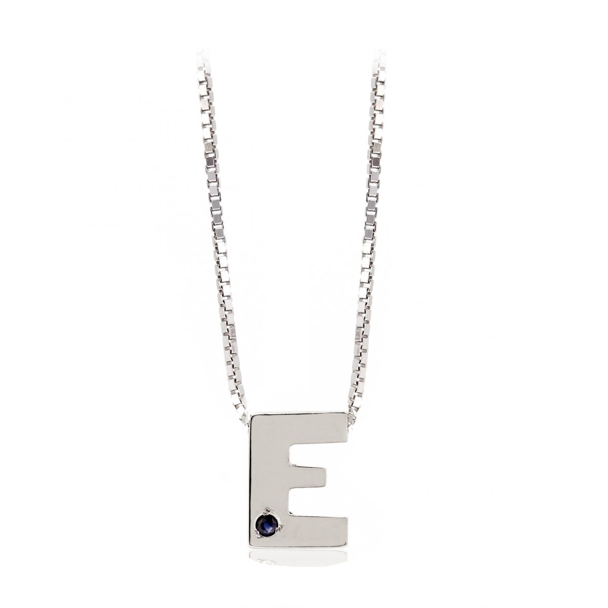 FPP9 E Colgante Inicial Plata y Zafiro azul fino FINOR - Imagen 6