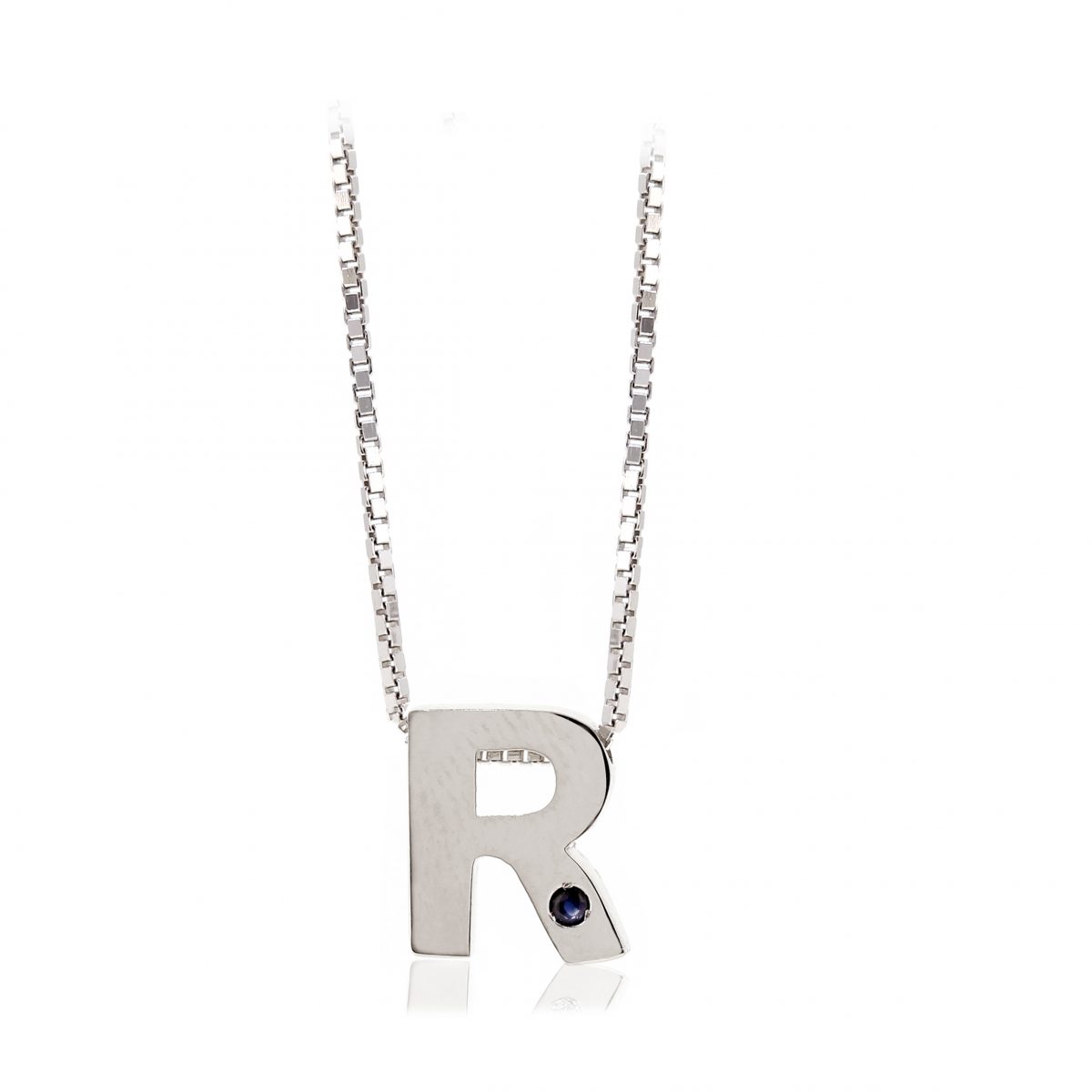 FPP9 R Colgante Inicial Plata y Zafiro azul fino FINOR - Imagen 16