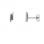 pendientes de plata con circonitas color