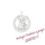 Medalla de plata Mamá con Cadena de Regalo