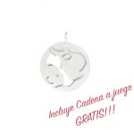 Medalla de plata Mamá con Cadena de Regalo