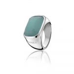 Sortija de plata con piedra turquesa