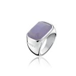 Sortija de plata con piedra violeta