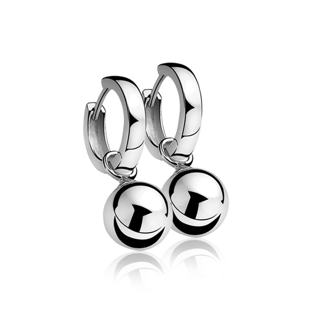 pendientes de plata de ley zinzi de 10 mm con colgante de cuentas zich716 (excepto aros)