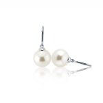 pendientes colgantes de plata de ley zinzi en blanco perla