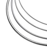 collar omega de plata de ley zinzi ancho 1 mm 43 cm