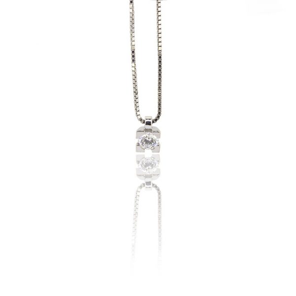 stradda collar de plata de ley 925 con circonita